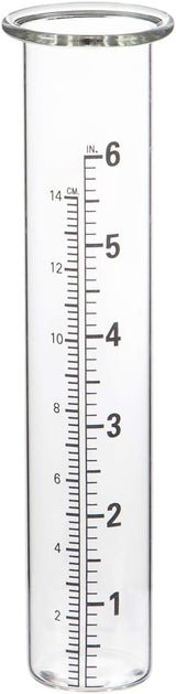 Evergreen Garden Glass Replacement Rain Gauge - 7.5 x 1.75 x 1.75 Inches (Set of 2)