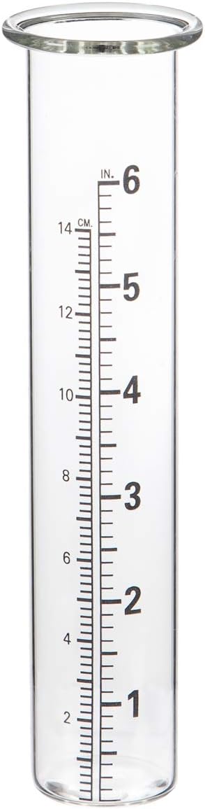 Evergreen Garden Glass Replacement Rain Gauge - 7.5 x 1.75 x 1.75 Inches (Set of 2)