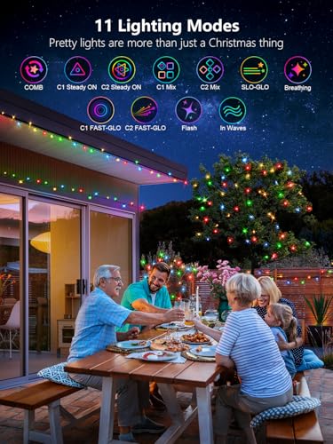 1000 LED Color Changing String Lights 328FT - Warm White, Remote & Timer