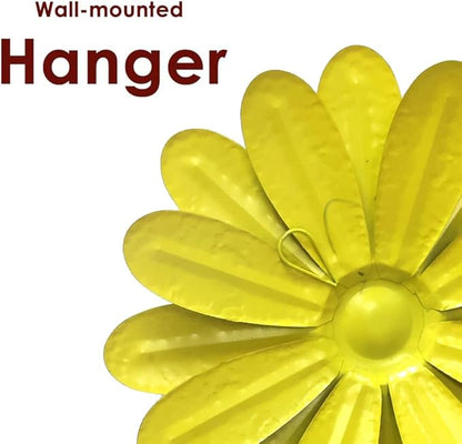 YEAHOME 10'' Sunflower Wall Decor, Metal Flower Wall Art Decorations, Sunflower Spring Yard Garden Decor Hanging for Kitchen, Bathroom, Handmade Gift for Indoor or Outdoor, Set of 2 Wall Sculptures