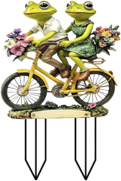 2D Love Frog Acrylic Garden Stake Decorative Yard Lawn Planter Outdoor Ornament (#02 Style)