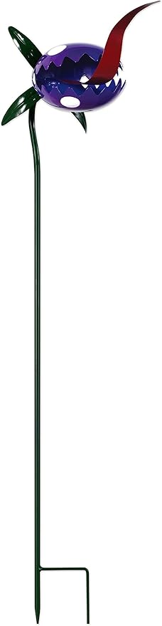 Sunset Vista Designs Yard Art Monster Gardens Venus Flytrap Decorative Garden Stake, 40-Inch, Purple