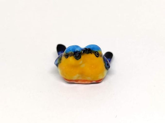 Bird Micro Tiny Dollhouse Figurines Hand Painted Ceramic Animals Collectible Gift Home Garden Décor (Budgerigar Bird)