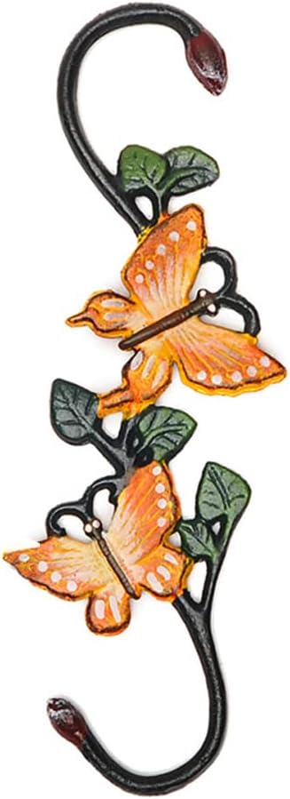 Cast Iron Plant Extension Hanger, Indoor Outdoor S Hooks Plant Hanger for Hanging Plants, Ceiling Extender Hooks for Hanging Flower Pots Baskets, Macrame Plant Holder, Lantern, Birdfeeder
