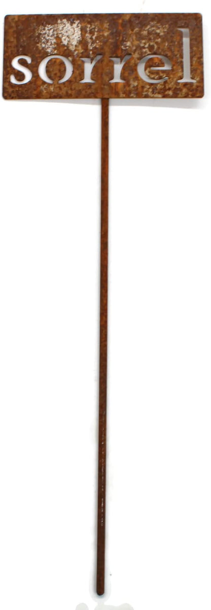 Classic Metal Garden Markers 19 Inches Tall (sorrel, Naturally Rusted)