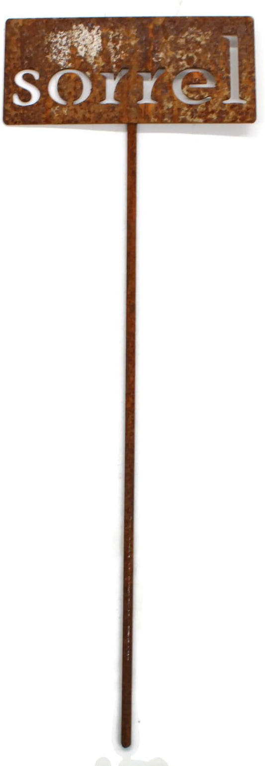 Classic Metal Garden Markers 19 Inches Tall (sorrel, Naturally Rusted)