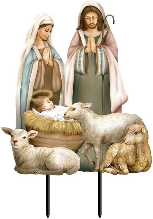 Briarwood Lane Away in a Manger Metal Art