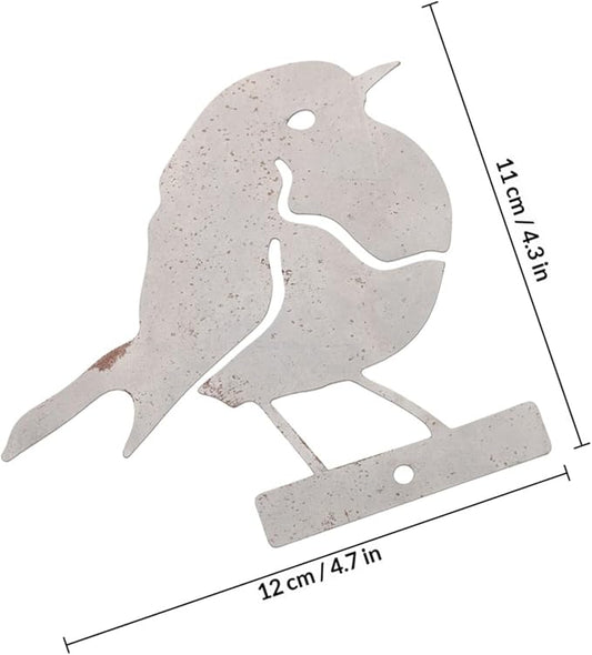 POPETPOP Metal Yard Ornament Rustic Design for Garden Outdoor Decorative Bird Sculpture