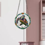 Colorful Turtles Stained Glass Window Hangings with Chain – Acrylic Turtle Ornament for Garden, Patio and Indoor Decor, Housewarming Gift for Mom, Grandma and Marine Life Lovers