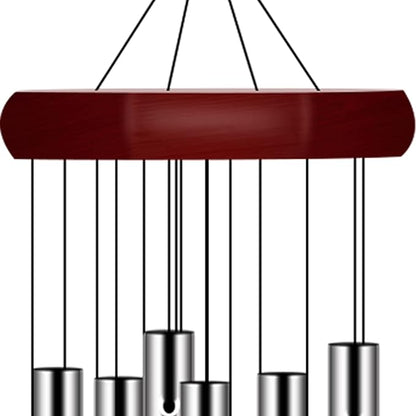 2 Pack Pgzsy Memorial Wind Chimes Outdoor Large Deep Tone, Elegant Sympathy Wind-Chime Personalized with 6 Tuned Tubes for Garden Patio Balcony and Home