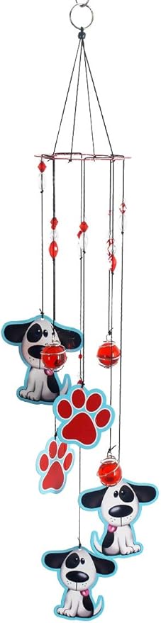 Spoontiques Dog Wind Chime - Outdoor Garden Décor - Decorative Chimes for Yard, Garden, Backyard and Patio Decoration