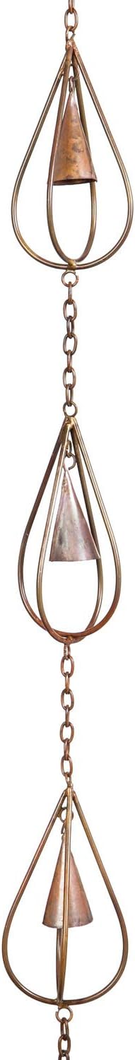 New Creative Iron Rain Chain with Copper Finish