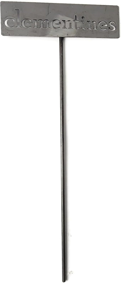Classic Metal Garden Markers 19 Inches Tall (clementines, Raw, Unfinished Steel (will rust with time))