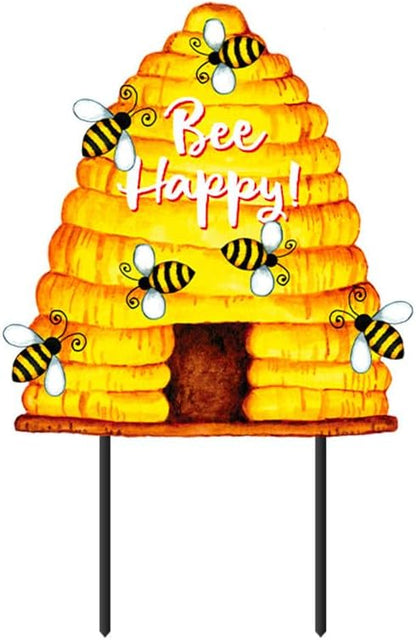 Briarwood Lane Bee Happy Hive Metal Art