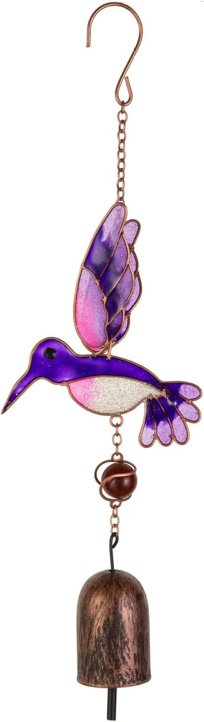 Wind Chimes Outdoor Hummingbird Metal Pendant Windchimes Decor with Hook for Outside Home Patio Garden Decoration Gifts for Mom Grandma Sisters