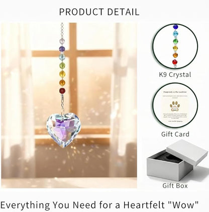 Pet Memorial Gifts for Loss of Dog: Cat Crystal Suncatcher: A Dog & Cat Sympathy Gift for Grieving Friends, Pet Loss Bereavement Keepsake, and Rainbow Bridge Remembrance Ornament