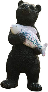 Garden Ornaments Decor Statue Outdoor,Garden Statue Animal Sculpture Garden Statue Ornament, Bear Resin Sculpture Ornament Garden Animal Statue Durable Resin Animal Sculpture Indoor Outdoor,