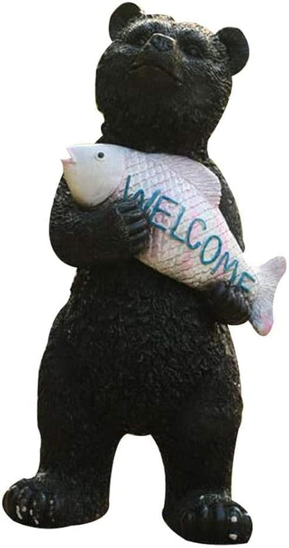 Garden Ornaments Decor Statue Outdoor,Garden Statue Animal Sculpture Garden Statue Ornament, Bear Resin Sculpture Ornament Garden Animal Statue Durable Resin Animal Sculpture Indoor Outdoor,