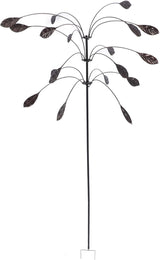 Wind Spinner Kinetic Wind Spinner Falling Foliage Design Wind Sculpture, Rustproof Water Proof Heavy Duty Falling Foliage Kinetic Copper Triple Spinner for Outdoor Garden