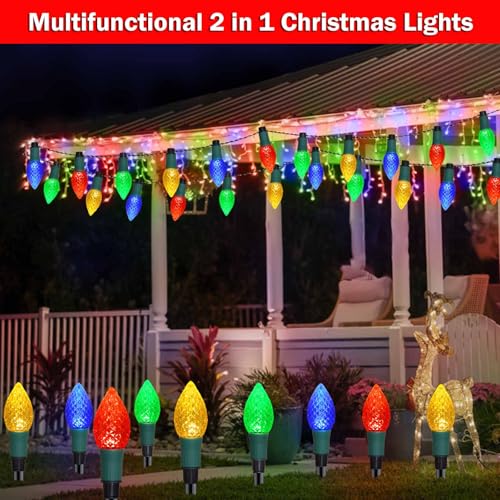 Solar C9 Multi-Color Garden Stake Lights - 20 Pack