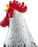 Metal Rooster Statue Garden Chicken Sculpture Decoration Metal Yard Art for Yard Outdoor Indoor Decoration (#E)