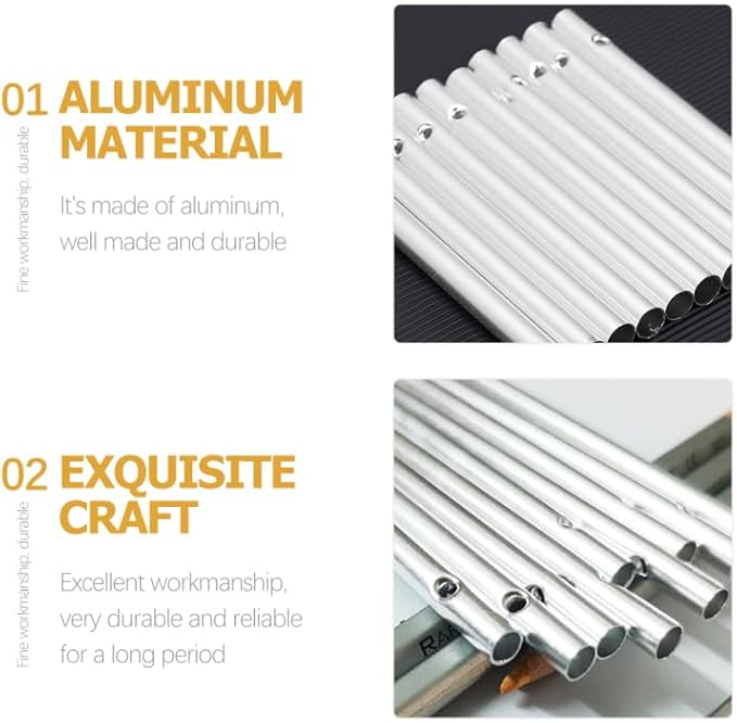 12pcs Wind Chime Tubes,Metal Windchime Tubes,Wind Chime Making Kit,Windchime String Metal s for Crafts, Parts for DIY s Crafts Courtyard Hanging Ornament