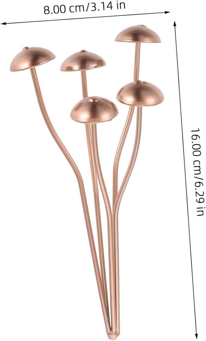 Toddmomy Iron Mushroom Statue Garden Decor Unique Design Mushroom Stake for Garden Art Outdoor Plant Stake for Decor