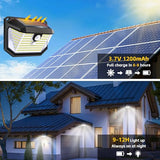 Solar Lights Outdoor, Motion Sensor Security Light, 178 LED, 4 Pack