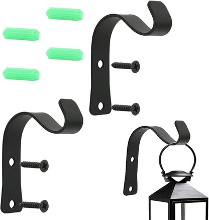 CM Hanging Plant Bracket Plant Hangers Outdoor Heavy Duty Wall Hooks Metal Plant Pot Hangers for Bird Feeders, Planters, Lanterns, Wind Chimes, Houseplants Indoor Outdoor (Small (3.6 x 3 inches))