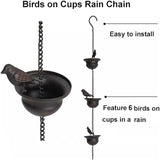 Decorative Metal Bird Rain Chain for Balconies and Porches Transform Your For Outdoor Area into a Relaxing Retreat