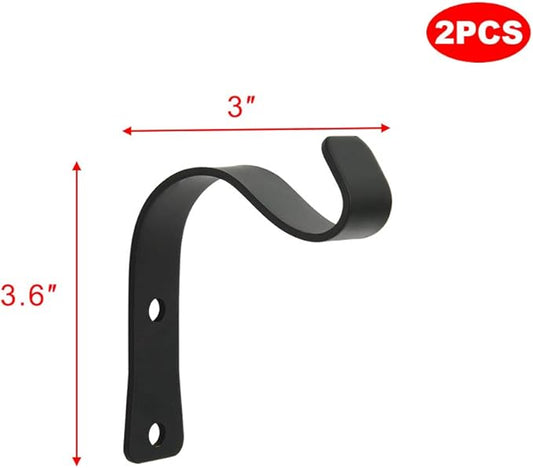 CM Hanging Plant Bracket Plant Hangers Outdoor Heavy Duty Wall Hooks Metal Plant Pot Hangers for Bird Feeders, Planters, Lanterns, Wind Chimes, Houseplants Indoor Outdoor (Small (3.6 x 3 inches))