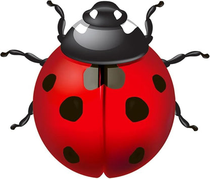 Surakey Metal Garden Decor for Outside Cute Ladybugs Yard Art Lawn Ornaments Wall Sculptures & Statues Iron Ladybug Wall Decoration Outdoor Fence Decorations for Patio Park (Red)