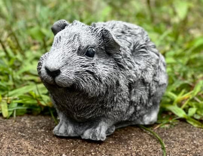 Guinea Pig Figure Garden Statue Concrete Backayard Decor Guinea Pig Statue Backyard Farm Animal Outdoor Sculpture