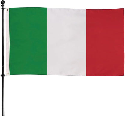Evergreen Italian Flag 3x5 Outdoor Double Sided, IT Italy Flags for Outside with Grommets, 3-Ply Banners for Garden Patio, Indoor Wall Decor for Room, Works with Standard Estate Flag Poles