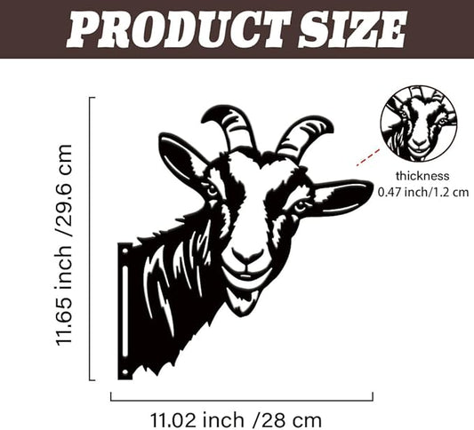SUPERDANT Metal Goat Garden Decor for Outside Peeping Animals Yard Stakes for Decorations Outdoor Statues Iron Art Stake Decorative Silhouette Lawn Ornament Patio Porch Farmhouse Decoration Gifts