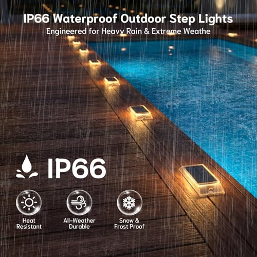 Solar Step Lights - 6 Pack LED Walkway Lights