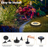 Solar Lights - Waterproof Warm White 12 Pack Ground