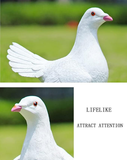 Statues Garden Animal Outdoor Sculpture Pigeon Crafts，Lawn Sculptures Resin，Garden Ornaments Peace Bird，Creative Outdoor Garden Outdoor Garden Summer Decoration for Patio, Yard Art Decora (Set : B)