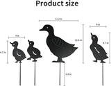 Premium Metal Duck Yard Art, Rustproof Black Silhouette Animal Stake for Garden, Lawn & Patio, Weather Resistant Farmhouse Outdoor Decor