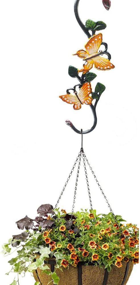 Cast Iron Plant Extension Hanger, Indoor Outdoor S Hooks Plant Hanger for Hanging Plants, Ceiling Extender Hooks for Hanging Flower Pots Baskets, Macrame Plant Holder, Lantern, Birdfeeder