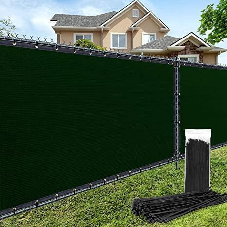 180GSM 6ft x 50ft Fence Privacy Screen Heavy Duty Fence Cover Garden Wall Backyard Dark Green