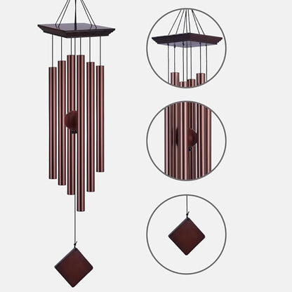 39" Deep Tone Large Wind Chimes for Outside Clearance, Memorial Sympathy Wind Chimes Outdoor for Porch Garden Yard Decor Patio,Sympathy Gifts for Loss of Loved One,Dark Brown