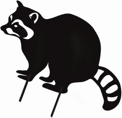 Metal Raccoon Garden Stake Outdoor Yard Ornament Decorative Statue For Lawn Garden Sculpture Waterproof Decorations Iron Sculpture