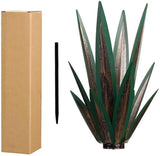 14 inch Metal Agave Flowers Plant Outdoor Décor DIY Metal Tequila Country Flowers Ornament Outdoor Decor Home Lawn Patio Stake Yard Art Decoration (Brick Red, 1 PCS)