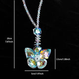 Butterfly Hanging Ornament for Car Decor Sun Catcher- Crystal Rain Bown Maker for Window Hanging - AB Colored Hanging Pendant for Home Garden