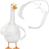2pcs 23-25 Inch Poseable Goose Wings, White Porch Goose Wings Clothes Decorative Porch Statue Outfit Accessories for Outdoor Lawn Yard Garden Art Decoration