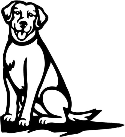 Metal Garden Dog Statue Ornament Gift Metal Art Dog Silhouette Decoration Steel Dogs Statue Decorative Garden Stakes for Yard, Lawn, Patio, Pathway (Labrador)