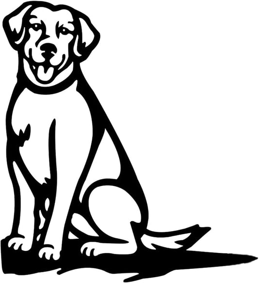 Metal Garden Dog Statue Ornament Gift Metal Art Dog Silhouette Decoration Steel Dogs Statue Decorative Garden Stakes for Yard, Lawn, Patio, Pathway (Labrador)