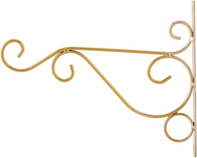 Plant Hanger Hanging Basket Hooks, Metal Plant Wall Hanger Outdoor Indoor Decor for Hanging Bird Feeders, Lanterns, Wind Chimes