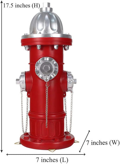 Fire Hydrant Pee Post for Dogs - Outdoor Backyard Play Equipment, Puppy Training Post, Garden Lawn Decor, Firefighter Gifts for Men (17.5 inch)